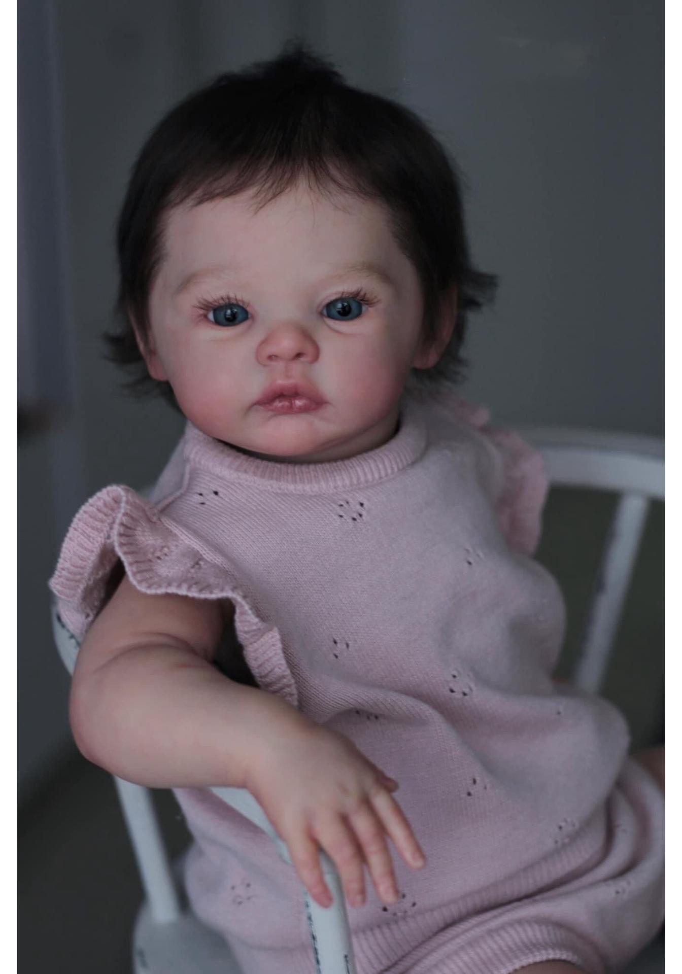 NPK 19-Inch MEADOW Reborn Simulation Doll with 3D Skin Full Silicone Girl