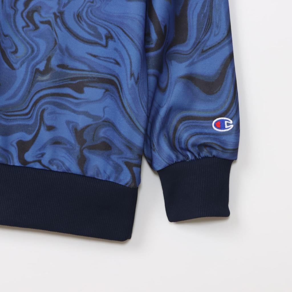Champion Long Sleeve Fleece Hooded Sweatshirt with Rubber School Boys Kids' Print, CK-AS107-370-160