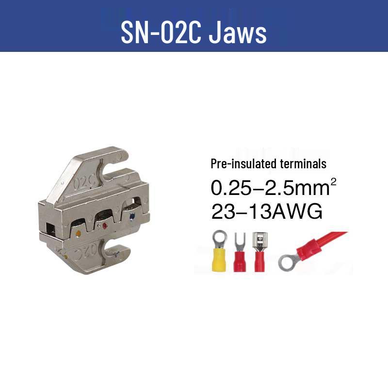 SN Series Crimping Pliers Jaws: Spring & Terminal Fittings (02C, 06WF, 2546B, 58B, 06)