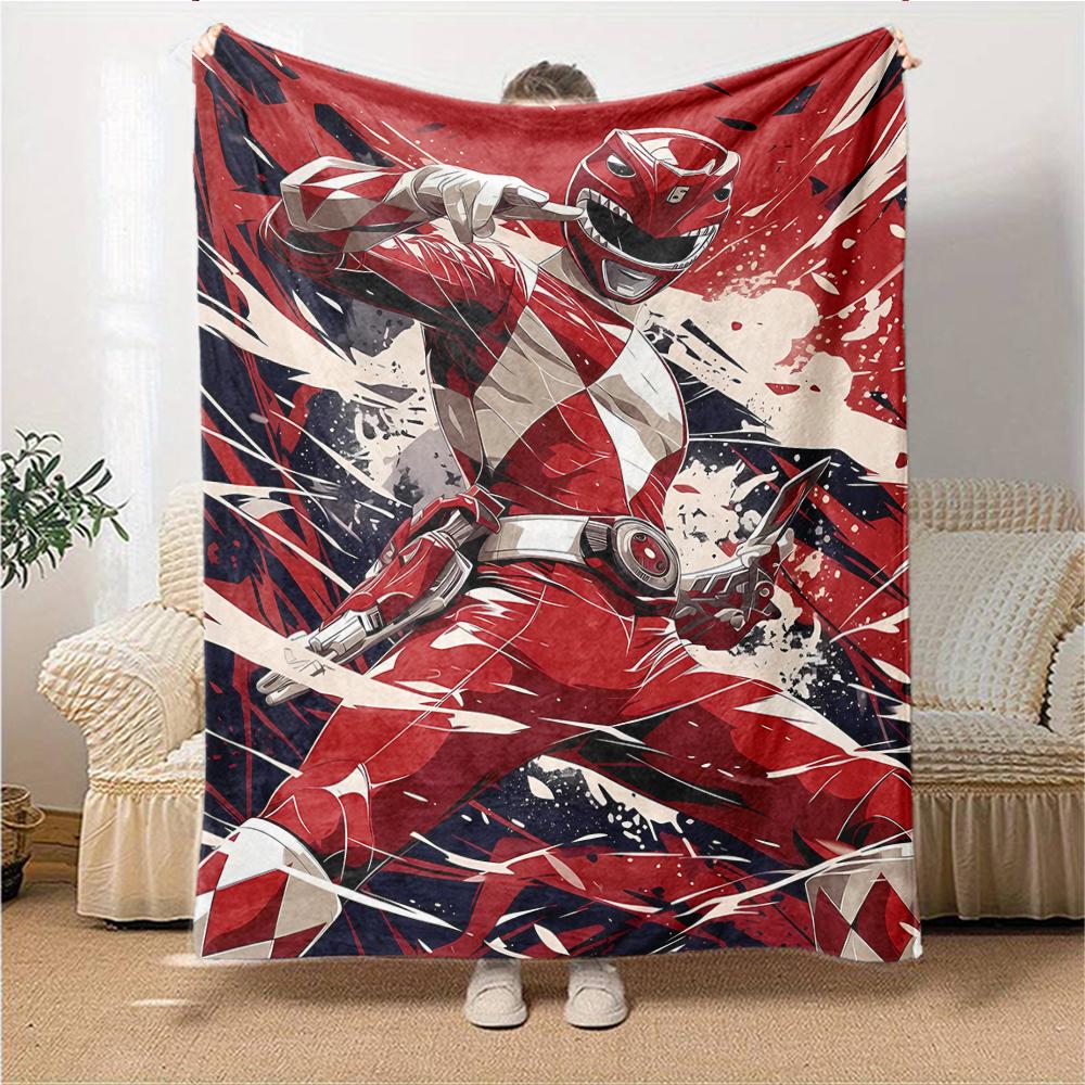 1Pc Power Rangers Teamup Blanket For Couch Bed Plush Cozy Fuzzy Blanket Super Soft Warm Blankets For Fall And Winter 0918261