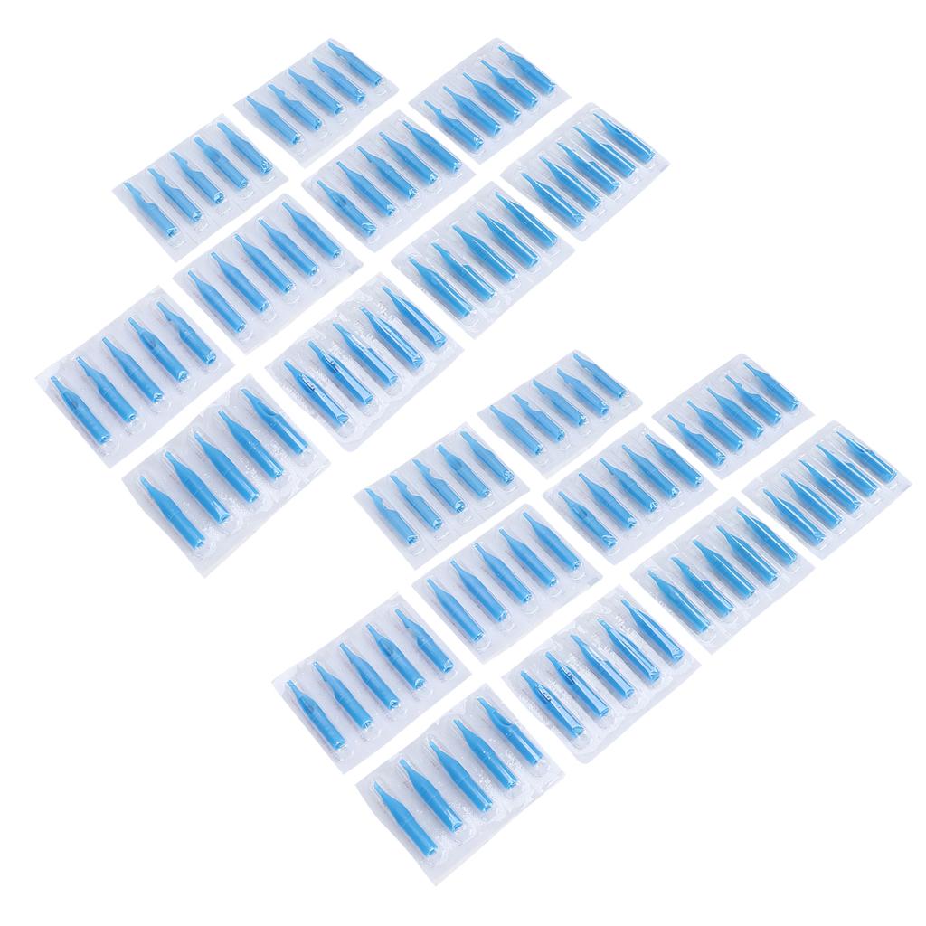 100Pcs Disposable Mixed Tattoo Needle Tip Portable Blue Long Tattoo Tip Accessories