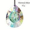 75mm AB Color Sunflower Crystal Prism Sunsuner - A Dynamic Rainbow Manufacturer, for Windows, Gardens, Car Pendants, Chandelier