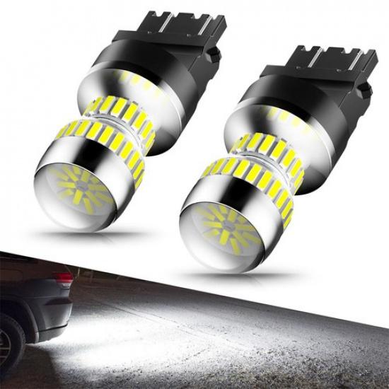 AUXITO 2PC LED DRL DayTime Light Running Bulbs 3157 3156 Super 3057 Bright White