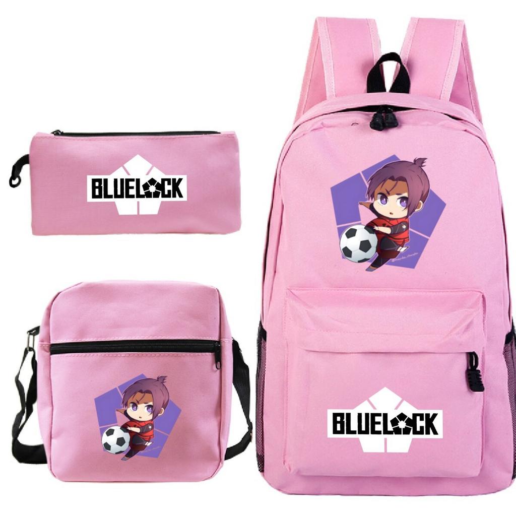 Japanese Cartoon Peripheral Printing Children'S Schoolbag, Primary And Secondary School Student Stationery Set, Shoulder Backpack Three-Piece Set