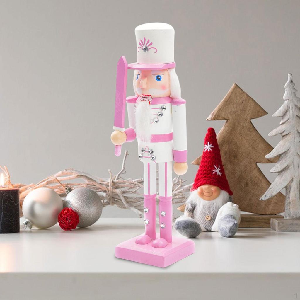 10 Inch Wooden Nutcracker Figure for Christmas Holiday Display