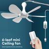 USB-Ventilator, Leiser 6-Blatt-Deckenventilator, 4-Gang-Hängeventilator für Campingbett, Camping, Outdoor, Hängezelte
