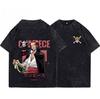 Anime Attack on Titan Levi Ackerman Printed Tshirt Mens and Womens Washed Tshirt High Quality Vintage Cotton Tshirt Tops