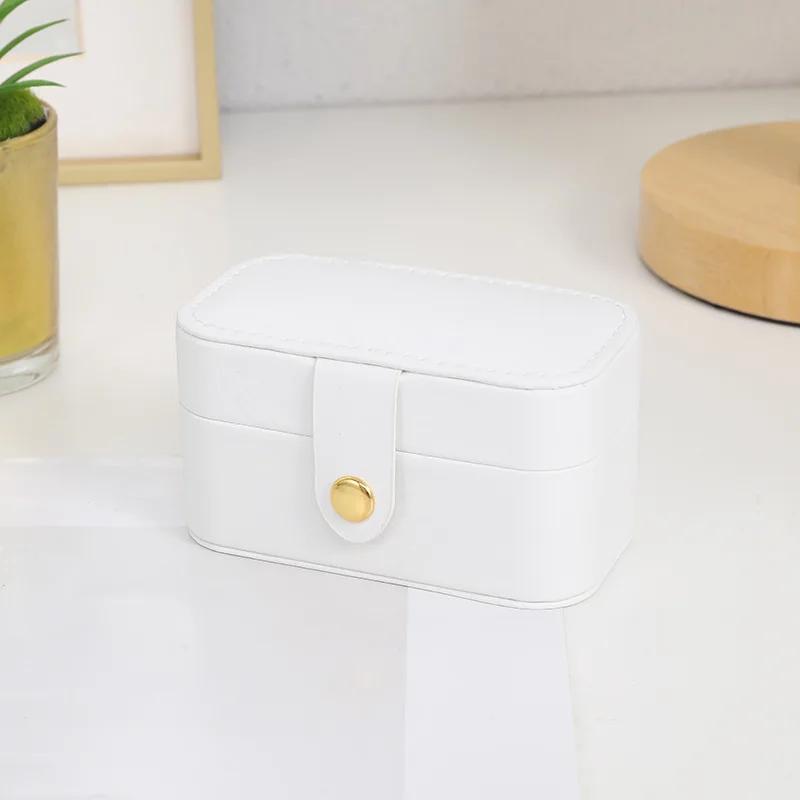 Jewelry Box Portable and Compact Business Travel Storage Box Exquisite Travel Double Layer Desktop Jewelry Box