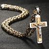 Diyalo Collane con Ciondoli Crocifisso Sacro di Gesù Cristo in Acciaio Inossidabile da Uomo Collane a Catena Lunga Ortodossa Gioielli per Ragazzi