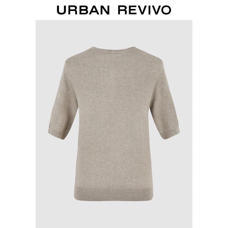 UR Women's Round Neck Short Sleeve Knit Top