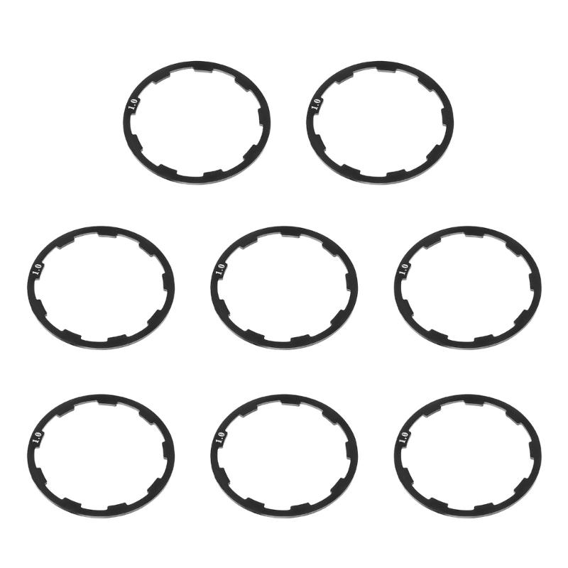 8Pcs Aluminum Alloys Bike Flywheels Hub Washer Spacers Bicycles Bottom Bracket Washer Bicycles Low Spacers Washer