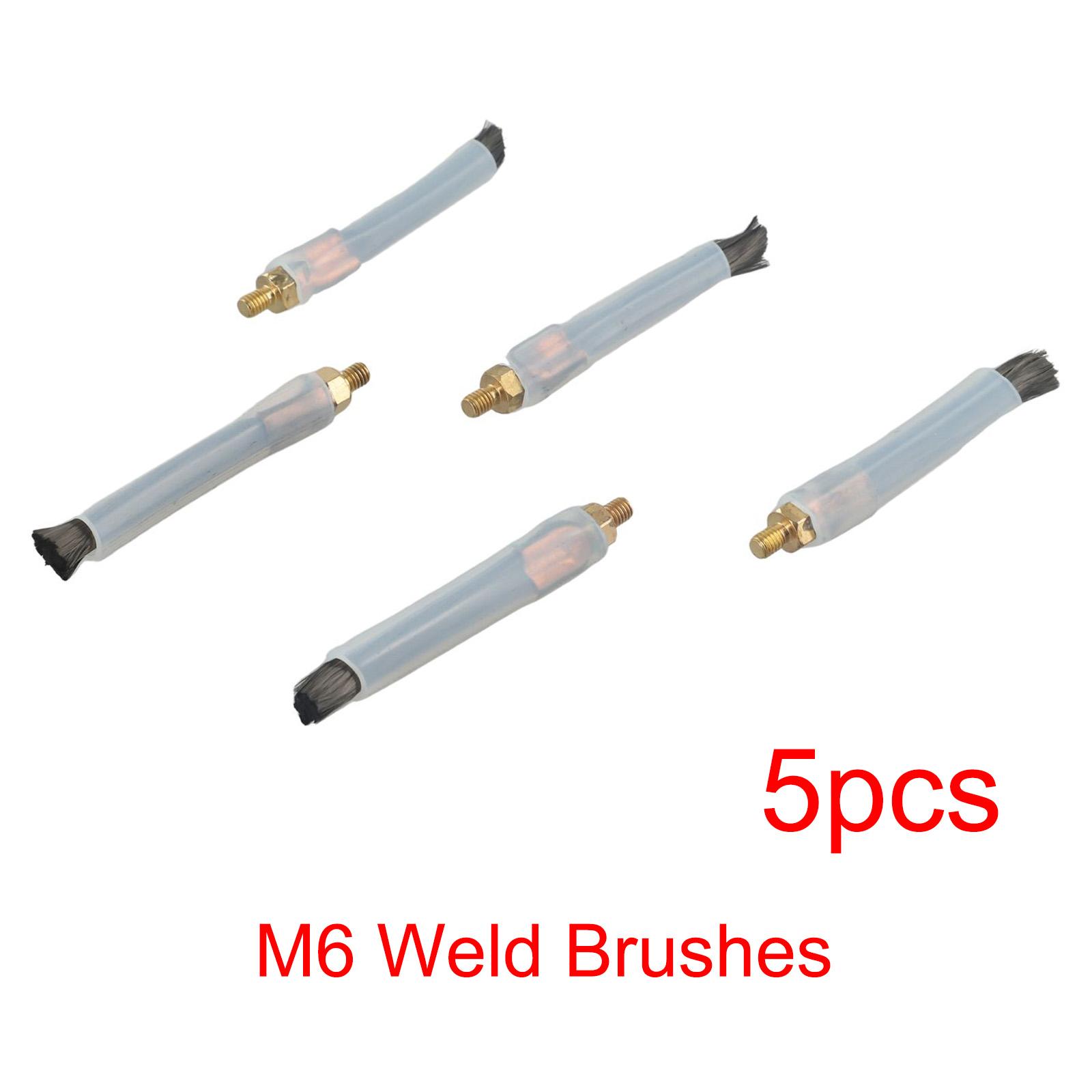 

5 шт. Щетки для сварки M6 для очистки сварного шва, шва, стыка, полировальная машина, очиститель, щетка из углеродного волокна/кислотная щетка для очистки CHINA