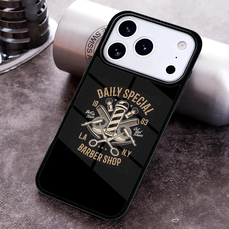 Barber Shop Hair Stylist Salon Phone Case For iPhone 17 16 15 14 13 12 11 Pro Max Plus 17Air Soft Silicone Cover