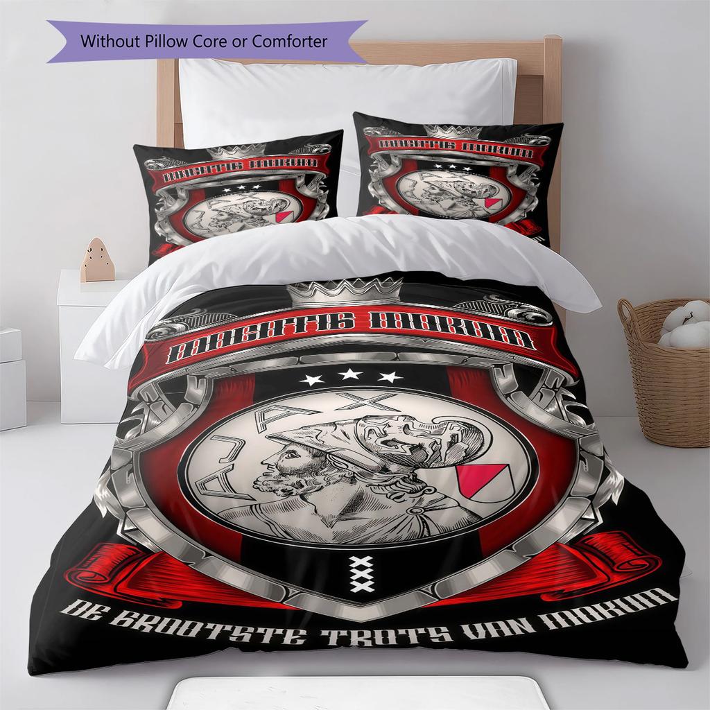 Ajax logo Pattern Bedding Quilt Set Quilt Cover Pillowcase Home Decoration Birthday Gift (1 * duvet cover + 2 * pillowcase, without core)