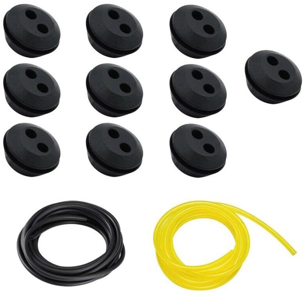 Fuel Tank Grommet Practical 2 Hole Fuel Tank Grommet Rubber with Fuel Line Pipe Compatible with For Brush Cutter