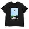 Außerirdischer Superstar (Ich möchte glauben) T-Shirt Anime-T-Shirt Grafik-T-Shirt Vintage Sommerhemd Maßgeschneiderte Outfits für Männer