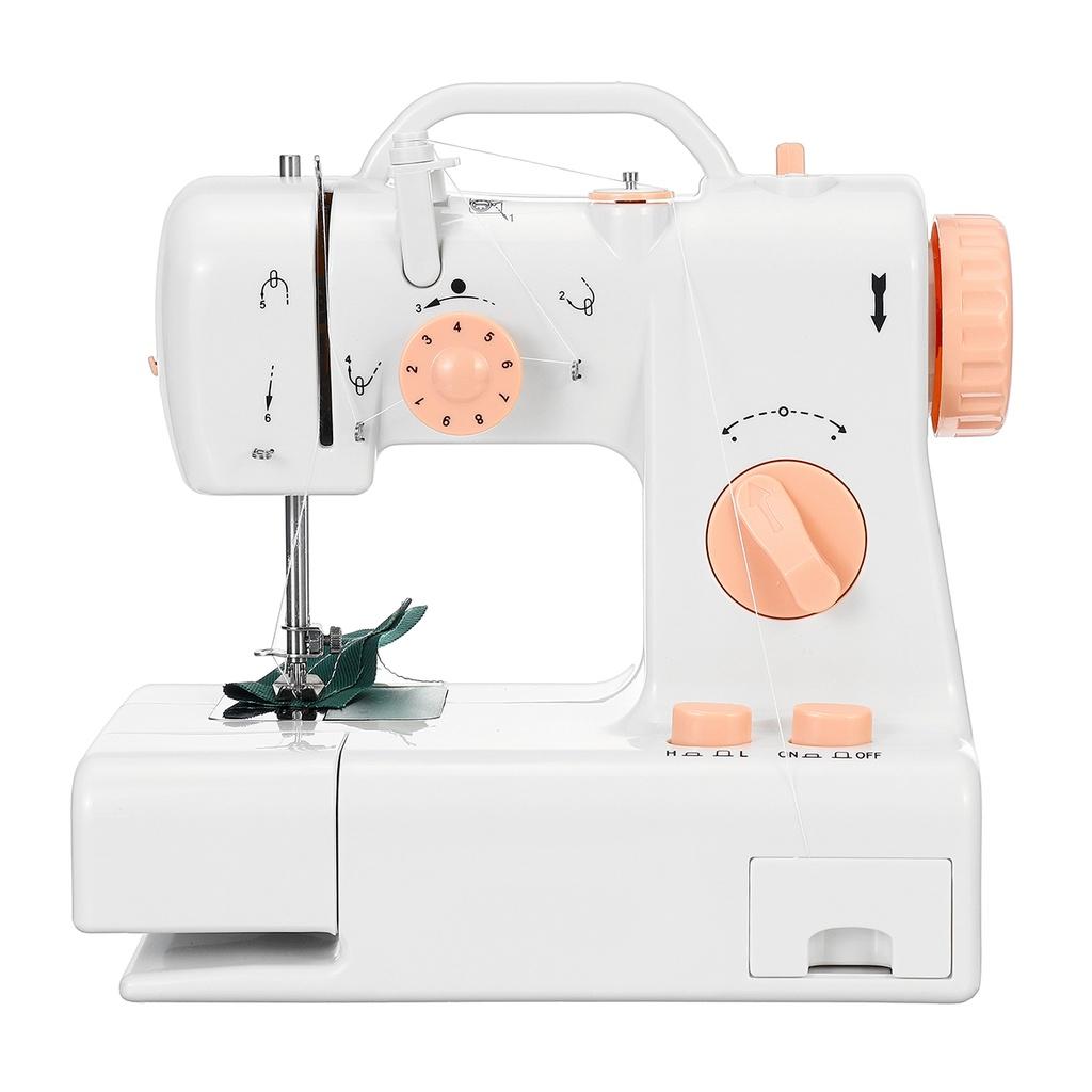 Mini Portable Sewing Machine Household Night Light Foot Pedal Straight Line Hand Table Tools Two Speeds Two Power Supply 6W