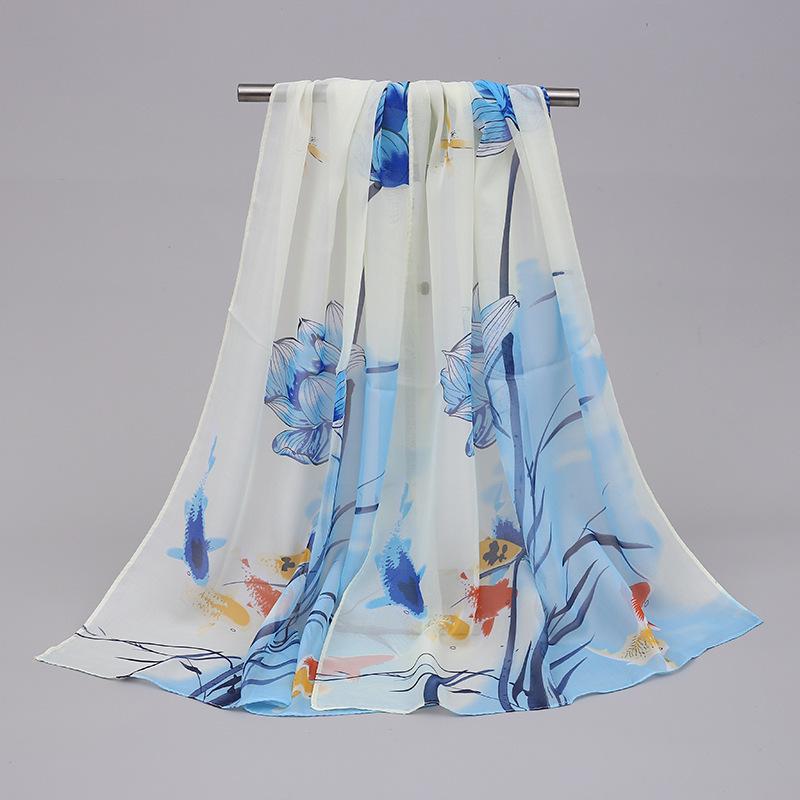 Magpie Spring Chiffon Scarf: Lightweight Ladies' Shawl, Perfect for Spring/Summer Sunscreen Wear