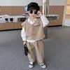 Spring Outfit Set for Boys: Stylish Baby Suit Vest + Pants Set