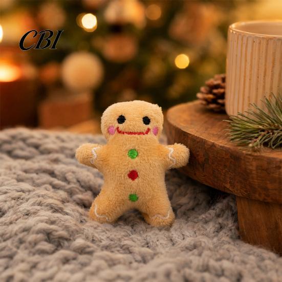 Cat Toys with Catnip Christmas Plush Toys, Reindeer Gingerbread Santa Stuffed Animal, Interactive Holiday Toy for Kittens, Pet Gift Play And