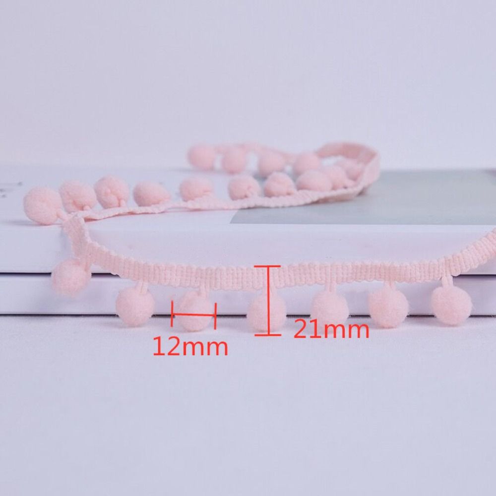 20yard Mini Size Pom Pom Trim Pillow Decoration 1.2cm Ball Pompom Fringe Ribbon Tablecloth Edge DIY Craft Mini Pearl Pompom