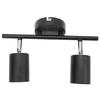 LED Track Light Kit 2 Heads 10.8in Track 90 Degrees Rotatable 2 Light Track Lighting Kit for GU10
