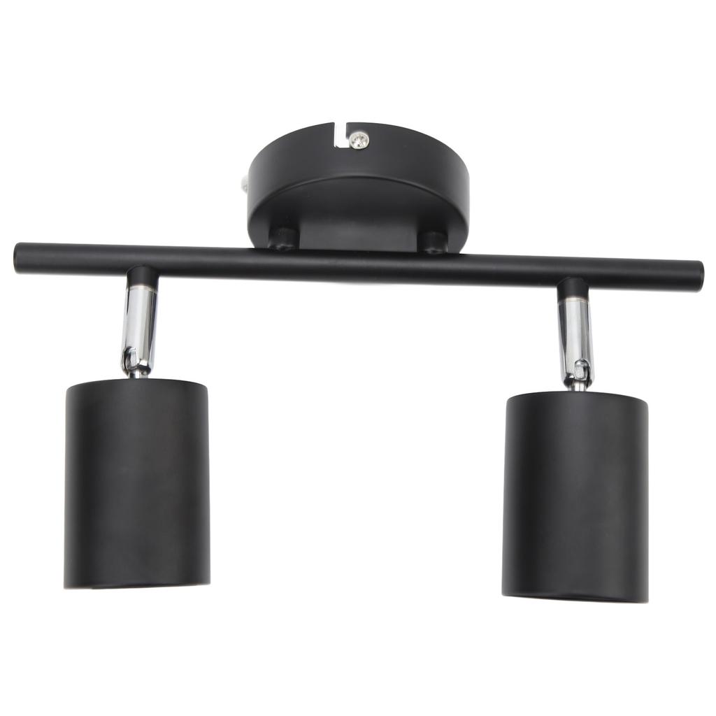 LED Track Light Kit 2 Heads 10.8in Track 90 Degrees Rotatable 2 Light Track Lighting Kit for GU10
