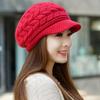 Winter anti-rabbit fur hat women's autumn and winter fashion warm fleece thickened mother hat ear protector knitted duck tongue beret