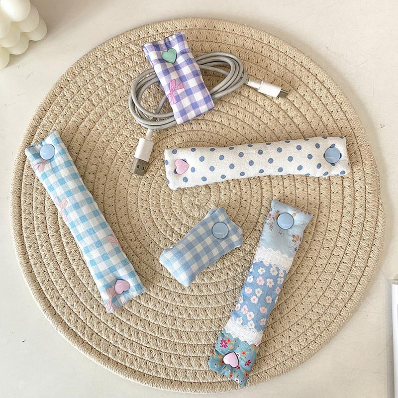 Data Cable Storage Buckle Charging Cable Winder Headphone Cable Storage Fabric Cute Fixed Organization