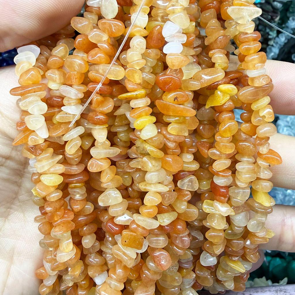 3-5mm Natural Crystal Agate Crushed Stone Beads, Irregular DIY Jewelry Accessories, Loose with Hole