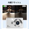 Digitálny fotoaparát Acbaeta [Nahrávanie videa v rozlíšení 4K, 50 megapixelov] s 32GB Micro SD kartou, AF automatické zaostrovanie, Kompaktný fotoaparát, Veľký 2,7-palcový displej, 16x zoom,