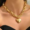 2025 New Jewelry Geometric Love Heart Design Women's Necklace Versatile Premium Pendant Chain