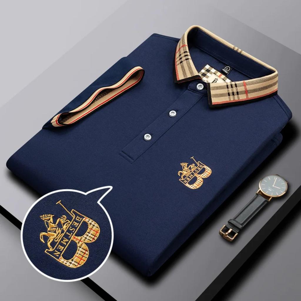 STORN Embroidered Men's Pure Cotton Popsicle Cotton Hot Selling Polo Shirt Summer New Business Casual Breathable Polo Shirt For Men