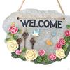 Door Welcome Sign for Porch, Garage, Spring Decorative Plaque, Front Patio