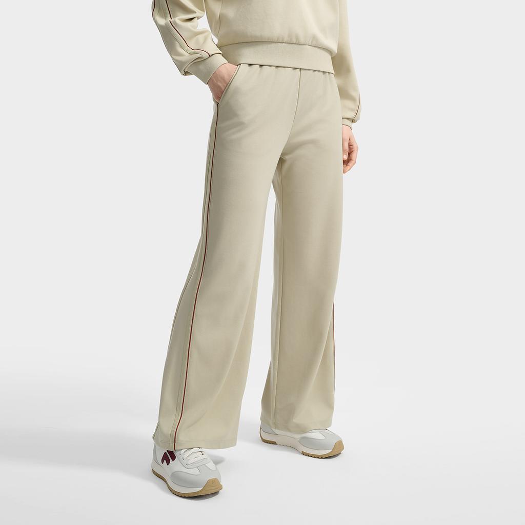 FILA White Fashion Simple Versatile Comfortable Classic Straight Leg Knit Casual Pants Women bottoms F11W533601F-GY