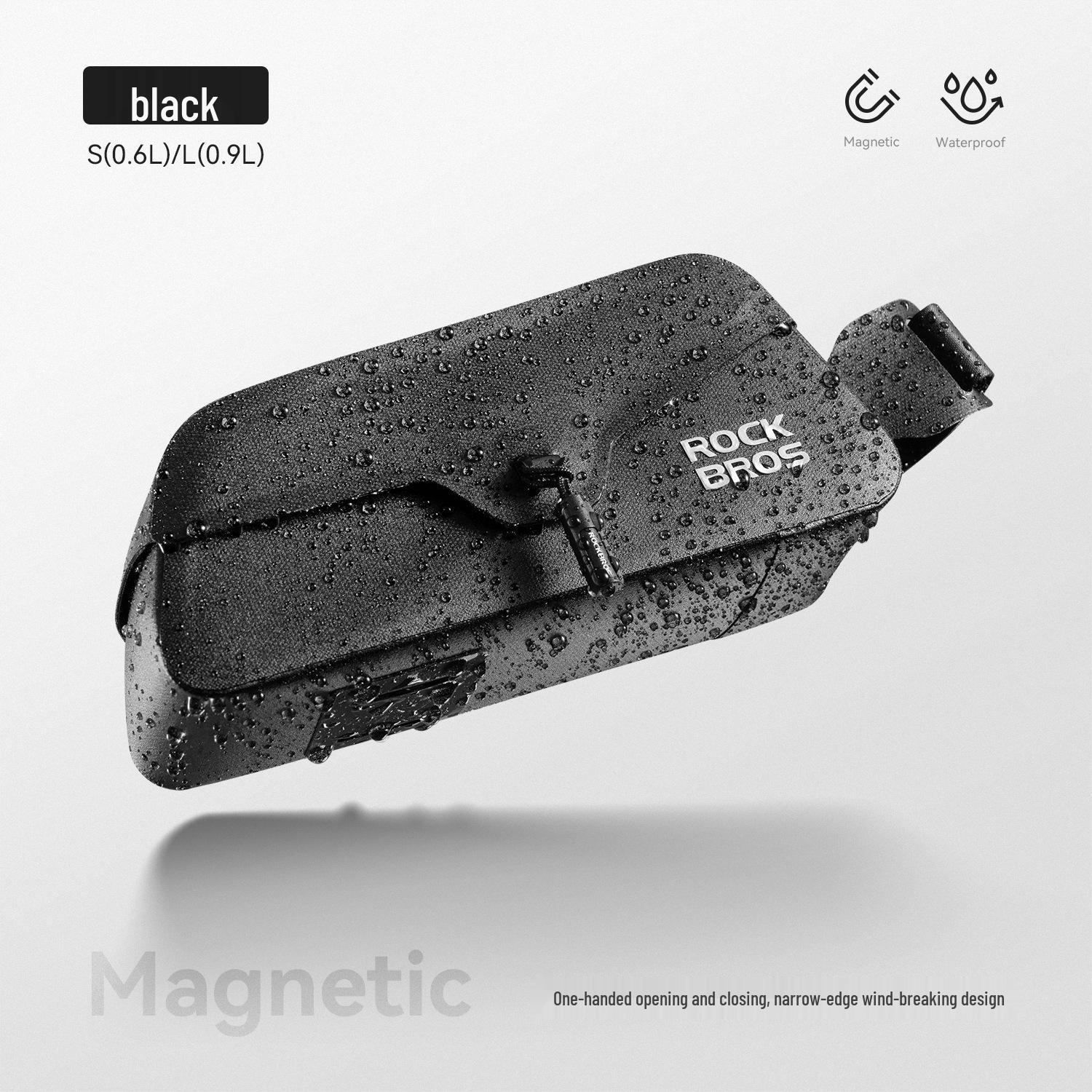 

Магнитная водонепроницаемая сумка RockBros на верхнюю трубу и под седло для шоссейных и горных велосипедов Small чёрный