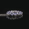 Natural Tanzanite Pendant 925 Sterling Silver Rhodium Plated Round Gemstone Handmade Fine Jewelry Gift for Her