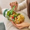 Side Open Leakproof Dressing Container W/Lid Salad Pod Jar Jar Salad Container for Cookie Candy Sugar Nuts