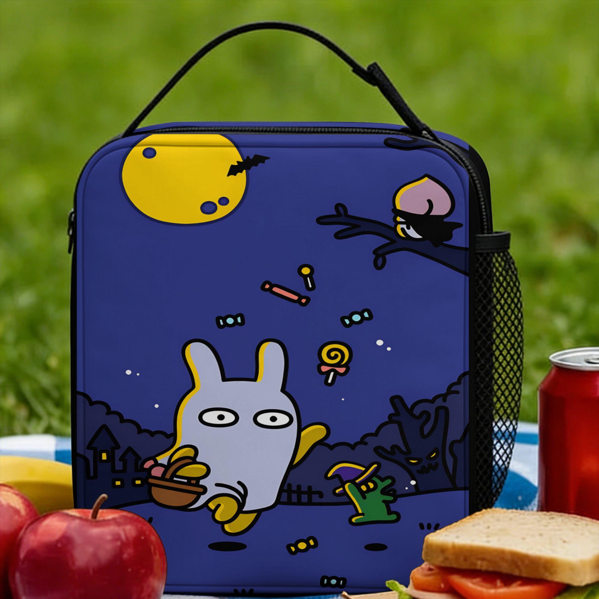 Kakaos F-Friends Lunch Bag Convenient Lunch Box Women Outdoor Picnic Print Cooler Bag Retro Waterproof Thermal Tote Handbags One Size