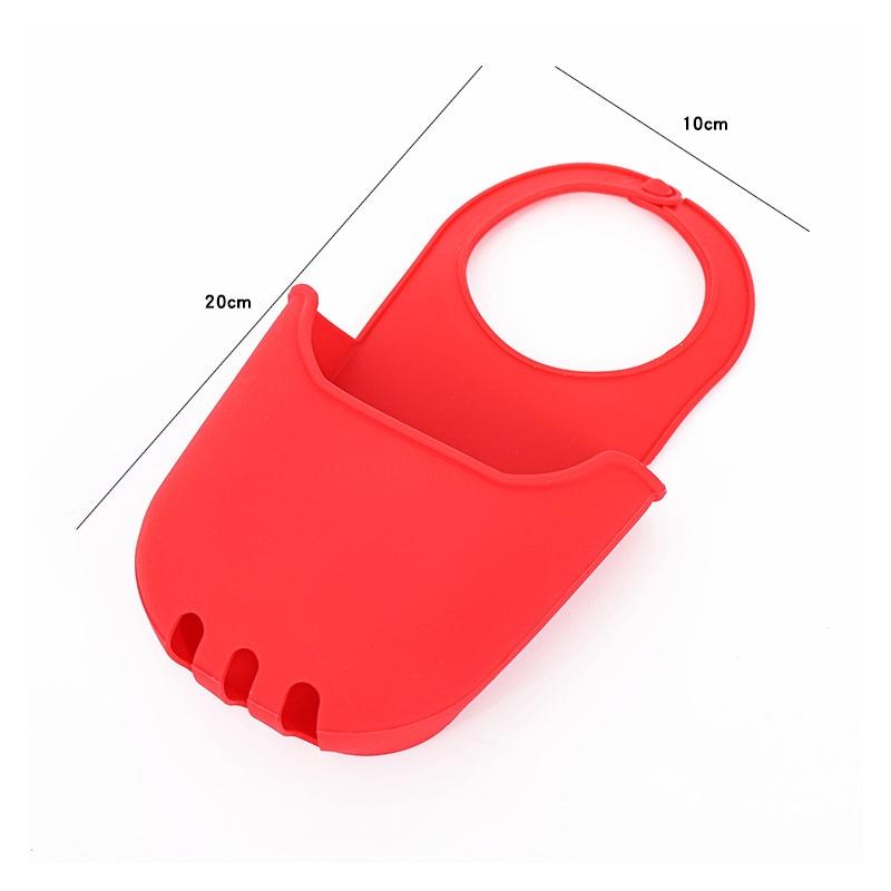Kitchen Sink Sponge Holder No punching Hang Basket Silicone Material Bathroom Soap Shelf Portable Kitchen Cleaning Brush Holder