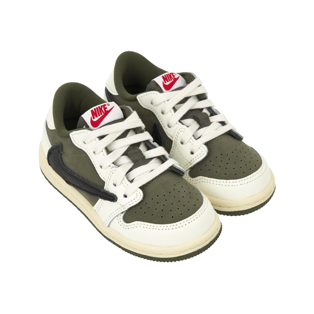 Travis Scott X Air Jordan 1 Retro Low OG SP TD Reverse Olive / Medium Olive Baby Sneakers Green Black Sail DO5441-200