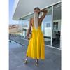 Women's Summer Fashion Socialite Deep V Cutout Slit Halter Dress Dress