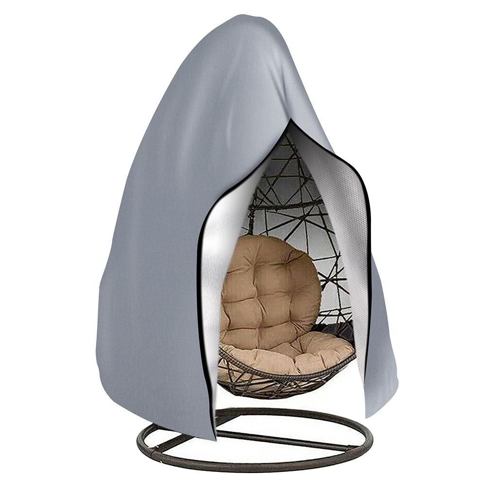 210D Patio Hanging Egg Chair Cover Waterproof Wind-Proof Swing Egg Chair Cover with Zipper Buckle for Outdoor Wicker Single Seat