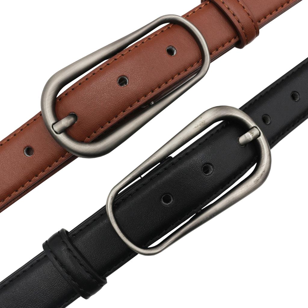 Women's New Leather Simple Casual Women's Belt Ins Style Cowhide Jeans Belt Trendy
