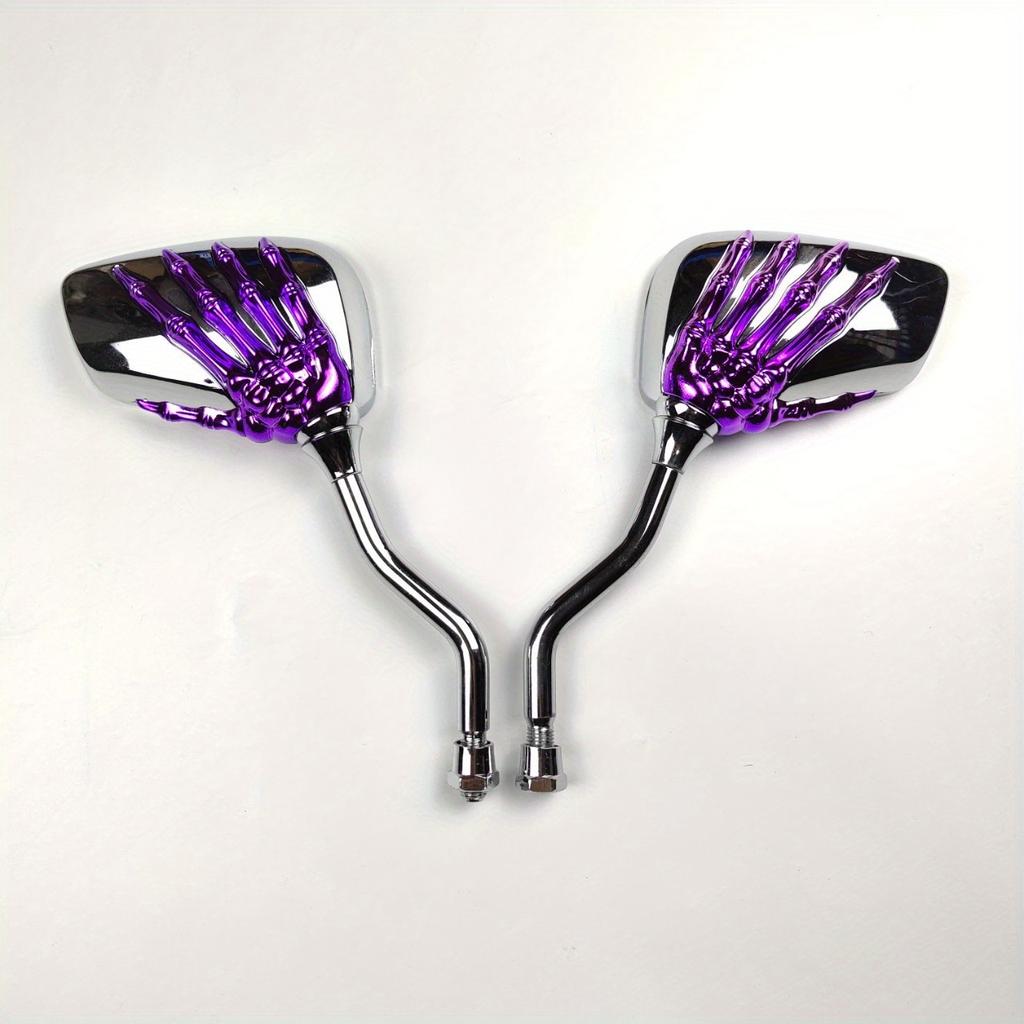 2 szt (Lewo prawo) Uniwersalny motocykl Lusterko wsteczne Chrome Motocykl Szkielet Czaszka Ręka Pazur Lusterko wsteczne Hulajnoga