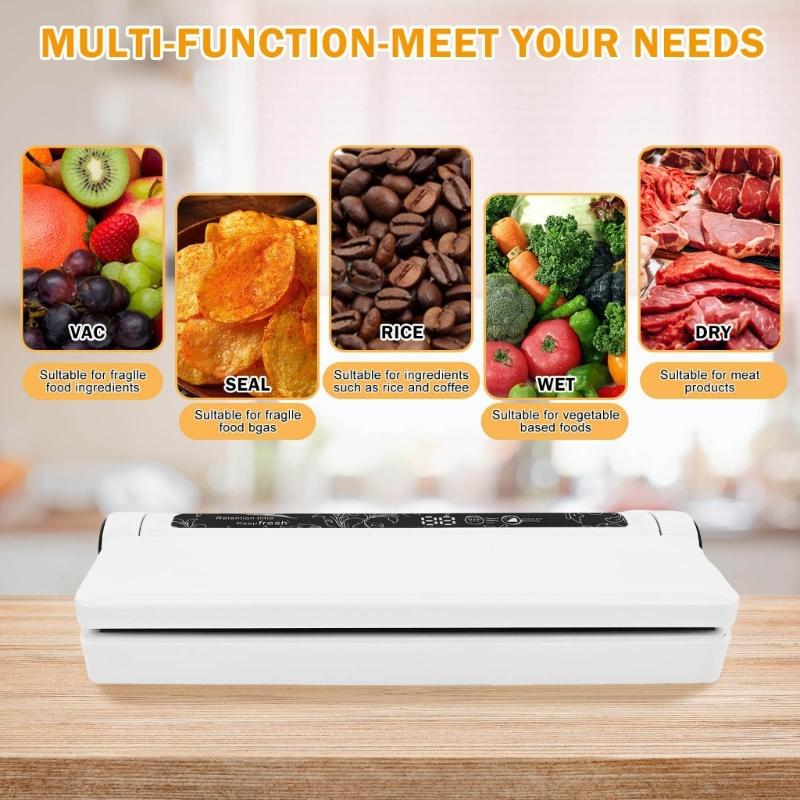110V Multifunctional Bag Sealer Bag Sealer Bag Sealer Heat Seal Bag Resealer Machine for Plastic Bags Snack Bags Chip