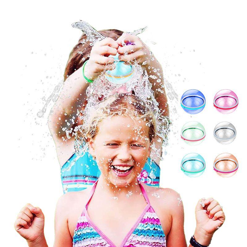 Neon Splash Balls Reusable Water Balloons For Pool Games And Parties