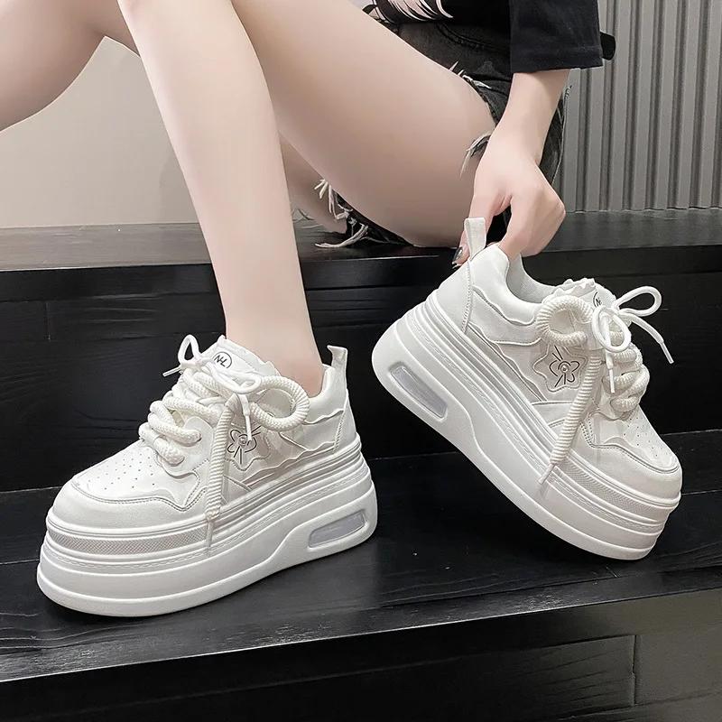 Модные кроссовки на высокой платформе 8 см — фото 7