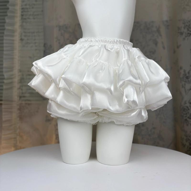 

Sweet Casual Elastic Waist New Short Skirt Women Summer Chic White Ruffle Cake Skirts Female Fashion Pretty 2026 Princess Skirt One Size белый