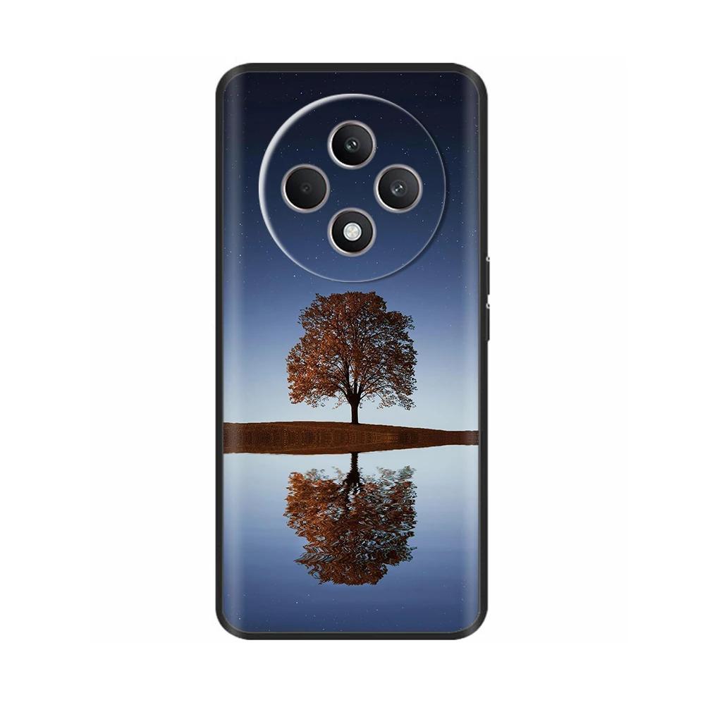 Für Oppo Reno12 F Hülle CPH2687 Cover Niedliches Liebesherz Weiche Schwarze Silikon Schutzhüllen für Reno 12F Reno12F 5G 2024 Fundas